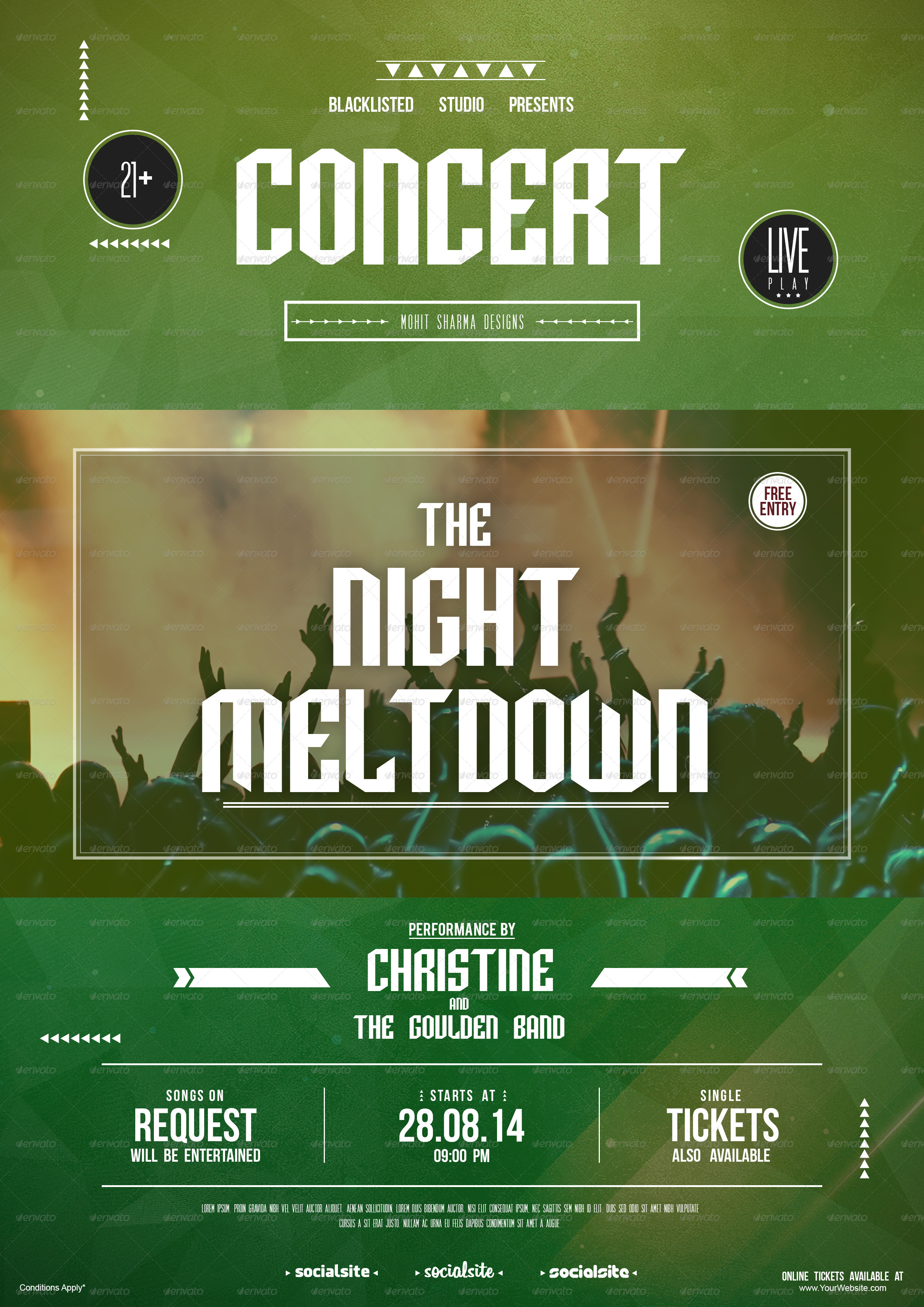 Concert Flyer by BlacklistedStudio GraphicRiver